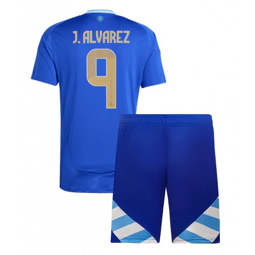 Argentina Julian Alvarez #9 Gostujuci Dres za djecu Copa America 2024 Kratak Rukav (+ Kratke hlače)